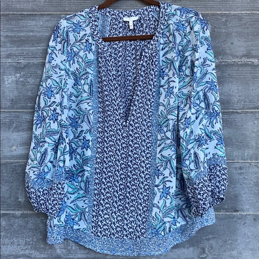 Joie chiffon long sleeve floral blouse (M)
